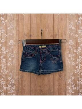 Z.CAVARICCI Denim Butterfly Rhinestone Shorts